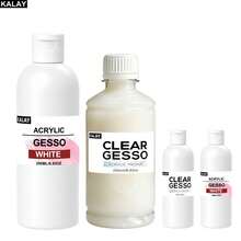 Kalay Professional Grade Gesso Surface Treatment Medium, Oil/Acrylic Painting Canvas Liquid Primer, Mixable With Professional Acrylic Paints And Mediums, 60/250ML Transparent/White - 1 Item - View 9