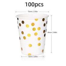 100/50/40/30//25/20/10/5 piezas Tazas de café de platino blanco de 9 oz, tazas de agua, tazas de bebidas, tazas de leche, tazas de jugo, adecuadas para bebidas frías y calientes, agua, jugo o té, oficina, fiesta, hogar, viaje, picnic y eventos - platino - Ver 14
