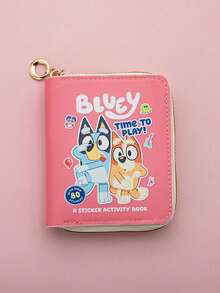 Hasbro 1個 Bluey Family 卡通印花數位收納包，耳機配件收納袋、零錢包、卡夾，多功能收納，主題派對裝飾、行李配件、派對小禮、派對服裝配件、生日活動獎品、派對拍照道具 - 彩色 - 查看 14