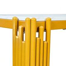 Modern Console Table With 2 Shelves, Hallway Table In White Marble Look, Slim Table For The Entryway, Decorative Table For Living Room, Hallway And Bedroom – H80/W123.5/D33.5 Cm - 金色 - 查看 10