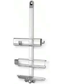 Simplehuman, Organizador de ducha grande ajustable O6DH - Acero inoxidable mate + aluminio anodizado - Ver 11