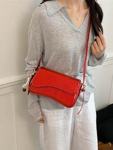 New Versatile Shoulder Bag - Red - View 5