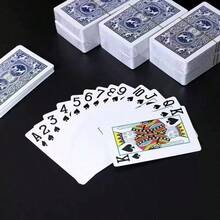 54pcs/Set, 56x86mm Gray Paper Core Playing Cards, Red Back, Magic Props For Party And Board Games - Multicolor - View 1