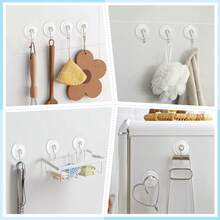 5 Pcs Suction Cup Hooks, Clear Suction Cups With Metal Hooks, Small, 1.77 Inch, Clear Invisible Design, Removable And Reusable, Fits For Smooth Flat Surfaces - Multicolor - View 5