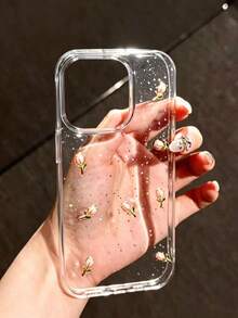 1 Buah Casing Ponsel Resin 3D Motif Tulip, Kompatibel dengan Apple 18 Pro Max/18 Pro/17 Pro Max/16/15/14/13/12/11, Pelindung Transparan Anti Guncangan dengan Glitter, Gaya Segar - Casing ponsel tulip 3D - View 34