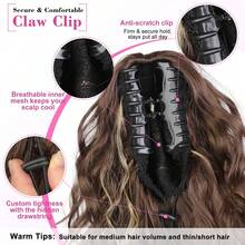 14 Inch Clip-In Ponytail Hair Extension, Curly Ponytail Hair Extension, Natural Lightweight Voluminous Synthetic Fiber Clip-In Ponytail For Women, Suitable For Daily Wear - Multicolor - View 4