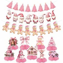 Christmas Theme Party Supplies Honeycomb Decorations Tabletop Decor Holiday Scene Arrangement - Multicolor - View 4