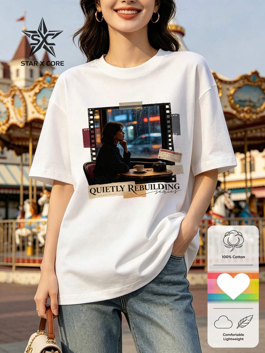 Women T-Shirts - 白色 - 查看 1