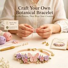 DIY Beaded Bracelet Set, Maple Leaf Bracelet Sewing Craft Kit, Includes Colorful Fabric And Instruction Manual, Suitable For Adults Creative Handmade DIY Embroidery Knitting Kit, Halloween Christmas Holiday Gift - Multicolor - View 4
