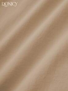 DONICY 女款秋冬純色寬鬆高腰直筒百褶長褲，柔軟舒適時尚百搭優雅都市休閒褲，適合日常穿著、約會、派對、商務辦公 - 卡其色 - 查看 7