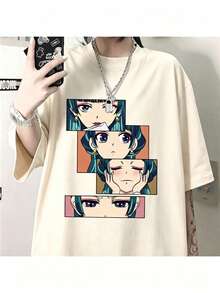 New Women S Anime Harajuku Shirt Cute Anime The Apothecary Diaries Graphic Women's T Shirt Tops - 杏色 - 查看 1