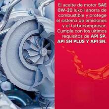 Aceite Sintético 100% para Motor SAE 0W-20 API SP Alta Protección, Envase 5L, Caja con Capacidad Total 20L - A - Ver 4