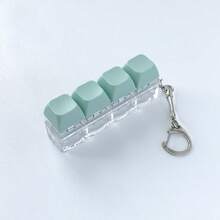 4-Key Mechanical Keyboard Keycap With Colorful & Vibrant Macaron Colors & Stress Relief Toy Keychain Pendant & Effective Stress Relief Keyboard, Soft & Crispy Keys For Office Fidgeting & Teenager Stress Relief Toy Gift - Multicolor - View 10