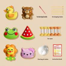 Holiday Gift.EVA Sewing Kit Handmade Creative Pendant.Handmade Doll Material Kit.DIY Doll Ornament.Cute Hand-Sewn Anime Plush - Multicolor - View 3