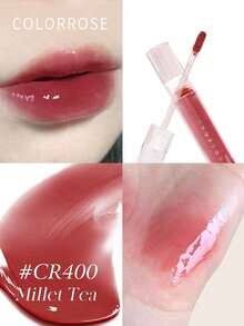 COLORROSE 1件 5.5ml CR400 鏡面亮澤唇釉 絲滑滑順；絲絨高顯色透亮保濕唇彩 奶油質地豐潤；持久長效輕盈顯色 適合女性女孩；日常穿搭 工作 辦公室 派對 - CR400 - 查看 3