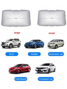 Premium Silver Car Sunshade - Front Windshield Heat Insulation & UV Protection, Retractable Design For Easy Storage - Fits All Car Models - Perfect For Summer And Hot Weather - Ideal Gift For Car Owners - A - View 10