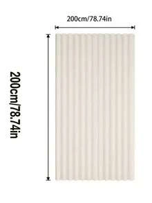 Modern Beige Shower Curtain, Thickened Faux Linen Waterproof Layer + Bottom Magnetic Splash Guard Strip, Foldable Space-Saving, Anti-Deformation, Bathroom Dry-Wet Separation - Beige - View 14