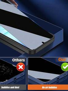 3pcs,Privacy Tempered Glass Screen Protector,Anti-Peeping,Anti-Fingerprint,Anti-Scratch,Anti-Collision,Easy Installation,Compatible With Galaxy M55/M54/M53/M52 5G/ M14/A90/A80/A73/A72/A71/ A70/A70s/A56/A55/A54/A53/A52/A52S/A51 4G/5G/A50/A50/A15/A16/A17 And Other Models. - Black - View 9
