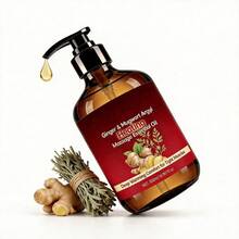 Ginger And Mugwort Massage Oil, Moisturizing, Lubricating, Making Skin Soft, Brightening Skin, Used For Massage, Suitable For Bathing, Massage And Other Occasion 500ml - Essential Oil - View 4