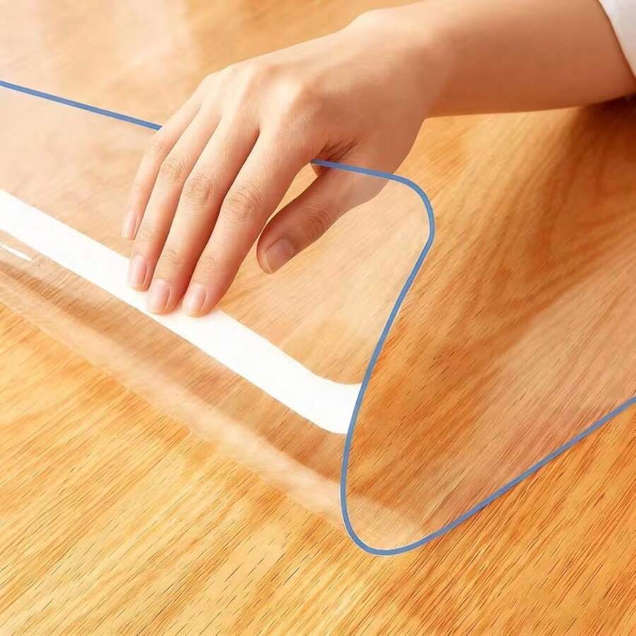 Film Pelindung Permukaan Meja, PVC Tebal 0,25mm, Taplak Meja Transparan, Tahan Panas, Tahan Gores, dan Pelapis Meja