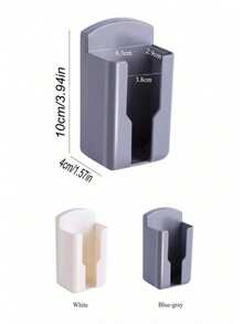 1/2pcs Plastic Wall-Mounted Remote Control Holder - Multi-Functional Plastic Storage Box, Suitable For TV/Air Conditioner Remotes And Office Supplies, Space-Saving Design, Smooth Surface, Easy Installation - Multicolor - View 5