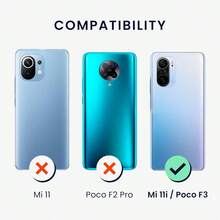 Poco F3, K40 Phone Case, With Camera Protection, Slim Shockproof Flexible Black Matte Soft Silicone Protective Cover - Black - View 3