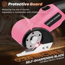 4.2V Cordless Electric Scissors With Safety Lock And LED Light, Ergonomic Non-Slip Handle, 10000RPM Rotating Blade, 2000mAh Battery, Suitable For Cutting Clothing, Cardboard, Carpet, Leather, Fabric And More, Cardboard Cutter, Fabric Cutter - Multicolor - View 6