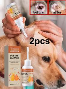 Pet Ear Drops For Dogs And Cats, Cleans Ear Wax And Removes Odor - Multicolor - View 5
