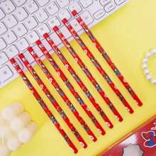 12pcs HB Triangular Wood Pencils, Ergonomic Correction Grip Graphite Pencils, Cute Cartoon Printed Pencils, Writing And Drawing Stationery Gifts For Boys And Elementary School Students - Multicolor - View 1