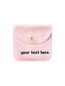 Personalized Custom Name Snap Button Jewelry Bag, Personalized Storage Pouch Portable Mini Bag, Suitable For Earrings, Rings, Necklaces, Bridal Bridesmaid Proposal Gifts, Portable And Compact, Convenient To Carry, Space-Saving - Multicolor - View 13