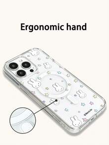 Miniso Custodia per telefono Miffy trasparente con ricarica magnetica senza fili, regalo per le vacanze, antiscivolo, antiurto, anti-impronte, serie Android Galaxy S22 S23 S24 S25 S26, Apple 17 17Air 17Pro 17ProMax 11 12 13 14 15 16Pro 16ProMax 14Plus 15Plus 16Plus 16Pro 16ProMax XR - Trasparente - Visualizzare 5