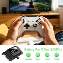 Xb Ox One S/X/Elite Controller Battery Pack, 1200mAh With LED Digital Display Shows 1% Power, 3-4H Fast Charge For 40H Playtime, 2000+ Rechargeable Cycles, ABS Material, Black, Rechargeable Battery, Fits Xb Ox One S/X/Elite (Not For Series X/S) - Black - View 9