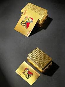 Waterproof Playing Cards With Box Flexible Poker Cards Classic Magic Tricks Tool Cool Design Great For Magic Entertainment Parties Games Gifting And Celebrations For Men And Women Creative Card Poker Series Funny Gifts - Multicolor - View 16