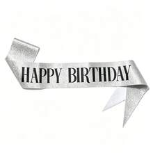 1組中性生日快樂披肩與髮箍，生日裝飾披肩，適合生日派對裝飾，任何年齡皆適用的禮物 - 彩色 - 查看 12