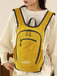 Foldable Lightweight Backpack, Slim Waterproof Portable Storage Bag, Suitable For Hiking, Student Commuting, Large Capacity - Multicolor - View 3