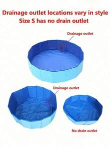 Reversible Stackable Thickened Pet Swimming Pool, Large Capacity Portable, Suitable For Indoor And Outdoor Use (Drainage Hole Position Varies By Model, Image Shown For Reference Only) - Multicolor - View 11