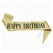 1組中性生日快樂披肩與髮箍，生日裝飾披肩，適合生日派對裝飾，任何年齡皆適用的禮物 - 彩色 - 查看 9