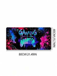 Neon Game Sliding Mouse Pad-Non-Slip And Durable Rubber Lock Edge, Suitable For Gamers, Offices And Families-Various Sizes Of Optional Table Pad, Desktop Pad, Cute Table Pad Bright Game Machine Printed Desktop Mouse Pad - View 12