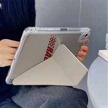 1pc Pixel Racing Checkered RACE Print 3+Y Foldable Multi-Angle Magnetic Stand Tablet Protective Case, With Pen Slot And Auto Sleep/Wake Function, Compatible With IPad PRO/AIR, Pad 5/6/21, Pad, MatePad, Honor Pad - Multicolor - View 5