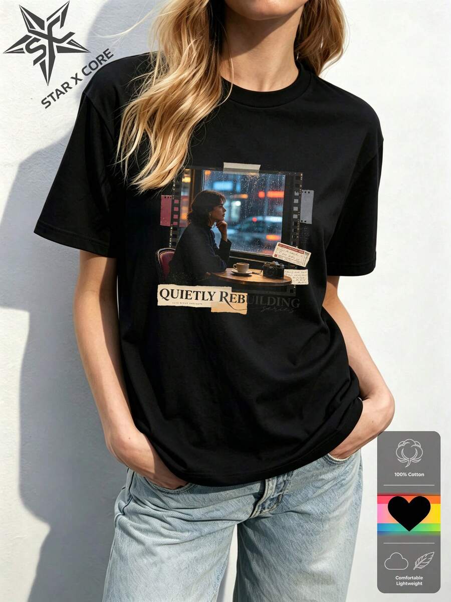 Women T-Shirts - 黑色 - 查看 1
