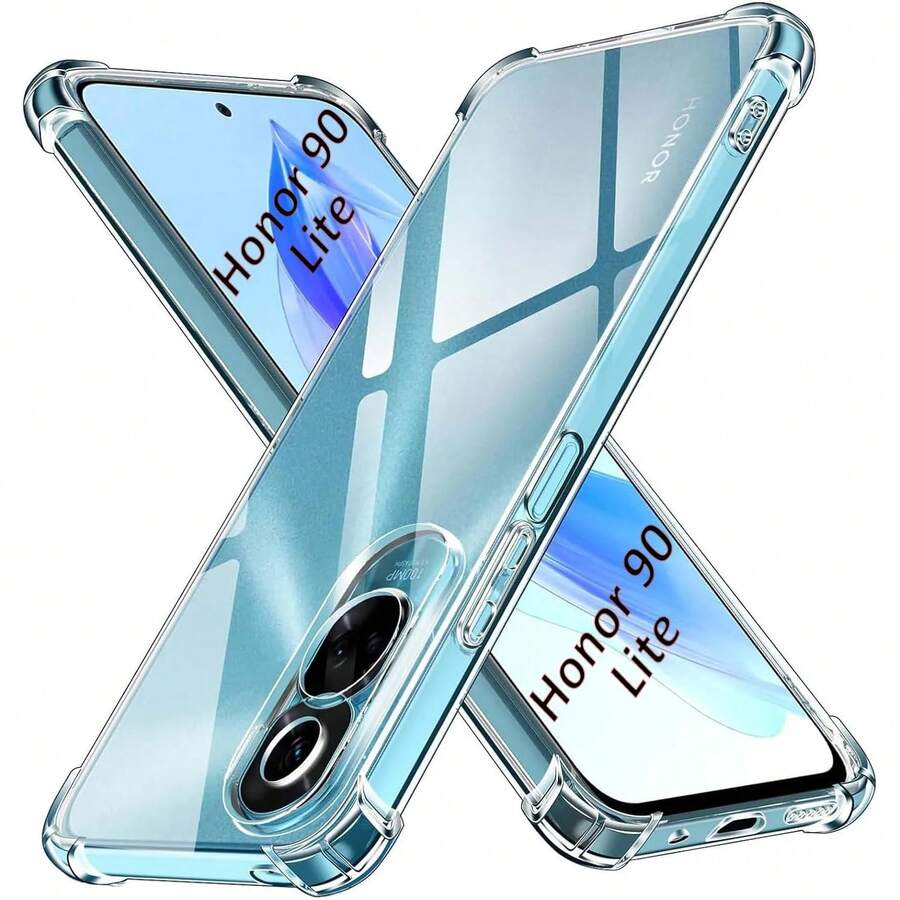 Casing Ponsel Honor 90 Lite, Perlindungan Airbag Empat Sudut yang Diperkuat, Perlindungan Kamera, Casing Ponsel TPU Tipis Fleksibel Anti Benturan dan Peredam Guncangan Transparan - Clear - View 1