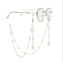 Cadena de gafas con colgante de mariposa retro (sin incluir gafas) de metal con cuentas multicolor, cuerda de suspensión antideslizante, adecuada para guardar gafas - estilo regular - Ver 14