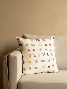 1pc Customized Personalized Text Print Pillowcase, Double-Sided Print Pillowcase, Suitable For Holidays, Can Create Your Own Name Pillowcase, Gift For Family, Friends And Yourself - Multicolor - View 3