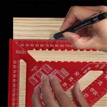 12 Inch Woodworking Triangle Ruler, Woodworking Angle Measuring Tool, Aluminum Alloy Scale Ruler With Angle Protractor And Metric Scale, Durable Metal Construction, Suitable For Home Decor And Design Projects - 12-inch - View 9