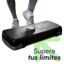Step para Aeróbicos Lincky Profesional con Altura Ajustable de 3 Niveles Superficie Antideslizante para Entrenamiento en Casa y Gimnasio Color Negro - Negro - Ver 6