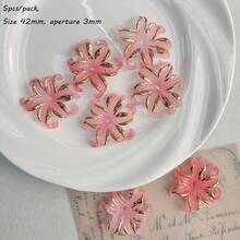 Two Tone Hot Stamping Gold Iris Flower Accessories, Hair Clips, DIY Accessories, Perforated Bracelets, Mobile Phone Chains, Material Matching - Multicolor - View 15