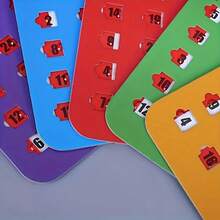 1 Set Bingo Game Cards, Multiple Color Options Fun Board Game, Thick Durable Cardboard Material, Clear Number Markings + Covers, Easy To Operate And Learn, Sports Leisure And Entertainment Equipment, Family Gathering Logical Thinking Training Board Game - Multicolor - View 3