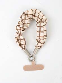1 buah Gantungan Kunci Scrunchie Motif Leopard Warna Teh Susu untuk Tali Ponsel dan Tas - MultiWarna - View 6