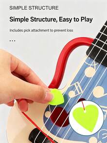 Children's Musical Instrument Guitar Toy Mini Bass Simulation Can Play Ukulele Girl Gift Toy - Multicolor - View 8