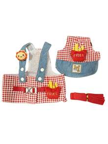 1pc Dog Harness Vest With Leash, Outdoor Sun Hat, Suitable For Cats, Can Be Used As Dog Walking Leash - Multicolor - View 9